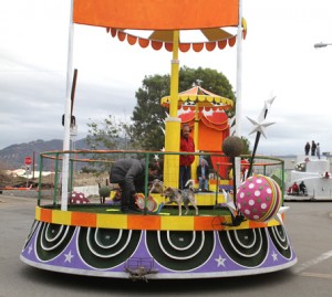 front of float 